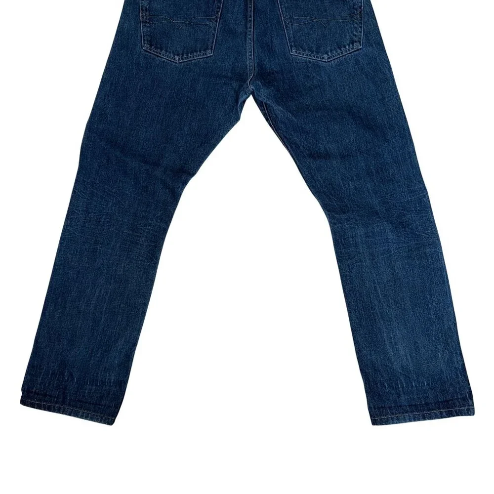 Vintage Ralph Lauren Mens Straight Leg Jeans 36 30 Dark Wash Blue Denim